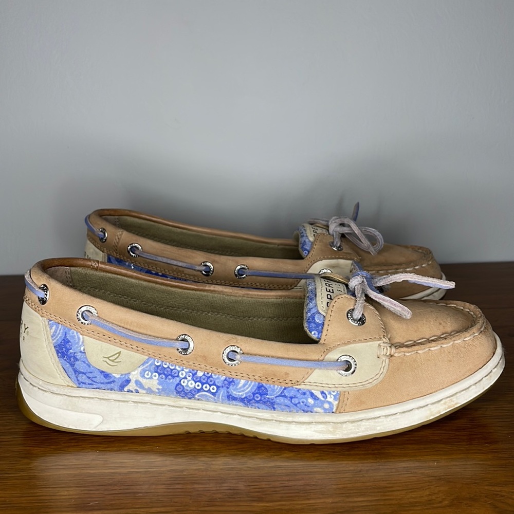 SPERRY TOP-SIDERS ANGELFISH 🐟 VARSITY BOAT SHOE in BLUE - Picture 2 of 11